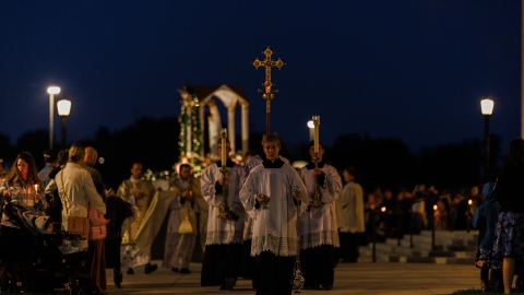 Annual Candlelight Rosary Procession at the Immaculata